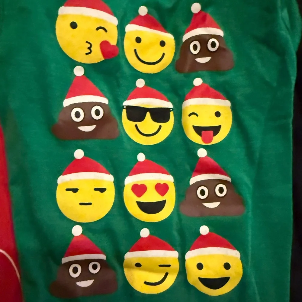 Festive Pet Hoodie, Emoji Shirt, and Toys Bundle -‎ Size Small